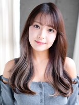 エインアンリー 明治神宮前(AIN.ANLY.)&nbsp;パールベージュピンクブラウンカラー顔周りレイヤーカット