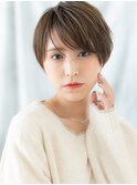 ダブルカラー顔周りレイヤークールショートt小山20代30代40代