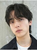 メンズシースルーマッシュニュアンスパーマシャドウパーマテテ風