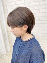 スーリール 福岡別府店(Sourire) ショートヘア くせ毛さん アッシュブラウン くびれショート