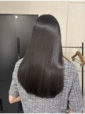 ◆グレージュ/ブリーチなし/ストレート/縮毛矯正
