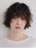 天神顔周りレイヤーカットミディアムボブパーマレイヤーパーマ
