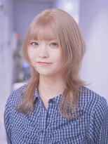 プリアバイポプルス 渋谷(pria by popls) ミディアムウルフハッシュカットレイヤーカットダブルカラー