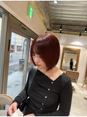 【ADORE横浜】ボブ×ワインレッド