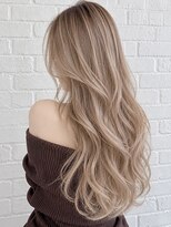 インデックスヘアーユー 錦糸町店(in'dex hair - U)&nbsp;錦糸町ミルクティーベージュハイトーンカラーヘーゼルベージュ