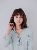 セミウェットなフリンジバング