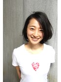 【代表山崎】大人かわいい小顔フェアリーひし形ショートボブ