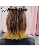 コンチネンタルヘア(continental hair) ディップカラー