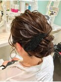 ミディアムヘアー エレガントアップ