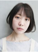 ナチュラルショート_厚めバングローライトスリークボブ_47320