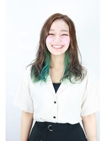 櫛の屋&nbsp;夏インナーカラー　グリーン