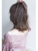 小顔_夏耳かけ_毛先パーマ_イメチェン_フォギーベージュ