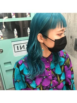 インク 渋谷(INK.) 韓国風/グラデハイライト/フェザーバング/ウルフカット[渋谷]