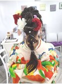 【Ｍｅｒｃｉ】水引、金箔☆ポニーアレンジ