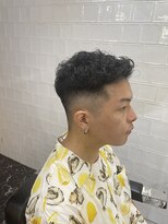 メリケンバーバーショップ フクオカ(MERICAN BARBERSHOP FUK)&nbsp;かきあげパーマバーバーフェード