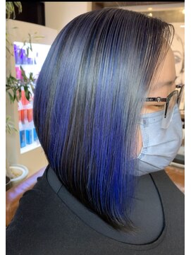 コレット ヘアー 大通(Colette hair) デザインカラー☆ブルー×シルバー