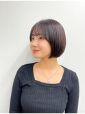 【長谷川】黒髪ナチュラルボブ