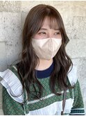 レイヤーカットアッシュカラーグレージュ透明感カラー前髪