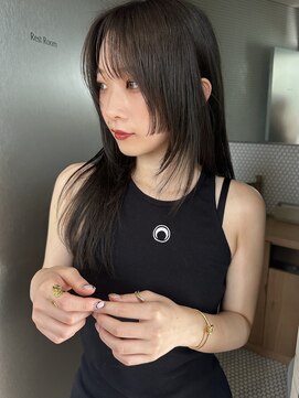 サイン 渋谷(SIGN) レイヤーカットイヤリングカラーインナーカラーケアブリーチ