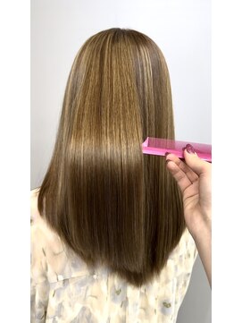 ヘアーアンドビューティーザ エフ(Hair Beauty the F) ＊ハイライト_ベージュカラー_髪質改善トリートメント_m41