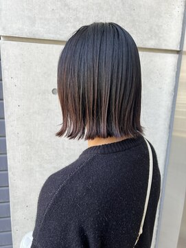 バディヘア ルーツ(BUDDY HAIR ROOTS) 切りっぱなしになり過ぎないボブ×ナチュラルデザインカラー