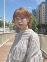 ノブレス ノアール(NOBLESSE NOIR)&nbsp;ワイドバングボブレイヤー/ハイトーンオレンジ