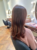 エルサフィロ ヨドヤバシ(el zafiro yodoyabashi)&nbsp;くびレイヤー前髪ピンク小顔薄めバングカット20代30代40代50代