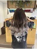 【石坂遥香】グレー×シルバー エクステ