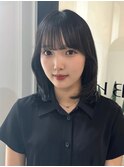 桑名ロングレイヤーカットロングヘアピンクブラウンカラー韓国