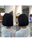 #ボブ#切りっぱなし#シュートカット