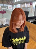 オレンジ/ブリーチ/ダブルカラー/カラー/20代/30代/春日/大野城