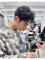 メンズレコ 渋谷(MEN'S LECO)&nbsp;メンズセンターパートニュアンスパーマショート