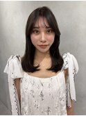 韓国風/ナチュラル/ミディアム/顔周り/ベージュカラー/ AVEDA