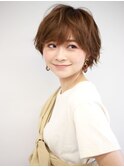 春の◎暗髪ショートレイヤー20代30代抜け感パーマ