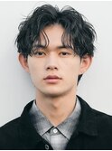 大阪メンズパーマルーズパーマシャドウパーマセンターパート緩め