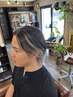 イヤリング（インナー）Wカラー＋カット＋クイックトリートメント　￥16000