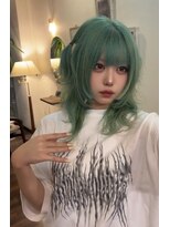 スロンカート(throncart)&nbsp;レイヤーは括っても巻いてミントとかグリーンにしてもかわいい。