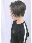 【LUNON fieju】グレーベージュ×小顔 カジュアルショートボブ
