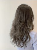 【Zina SAPPORO】韓国カールゆるふわスモーキーブルージュロング