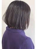 さらツヤ前下がりボブ/ダークラベンダーアッシュ【レセ南柏店】