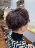 韓国風カラー×ツイストパーマ