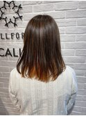 インナーカラー　オレンジ