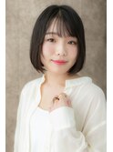 黒髪うる艶髪前下がり小顔ぷつっとボブY浦和20代30代40代