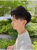 刈り上げマッシュアップバング