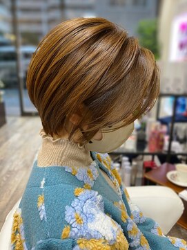 庵 ヘアー(hair) 20代30代40代ショートボブハイライト