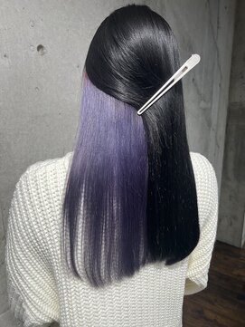 ガルボ ヘアー(garbo hair) #高知 #美容室 #インナー #紫 #パープル #10代 #20代 #学生