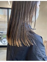 ナル(nalu.)&nbsp;裾カラー/切りっぱなし/ミディアム