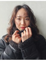 アイティーバイアルバム 松戸店(IT by ALBUM)&nbsp;スパイラルウェーブ_斜めバンググレージュカラー_9428