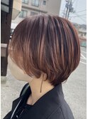 ハイライトのメリハリショートで可愛いく！