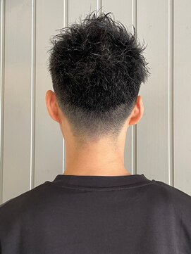 ラギッド 大野城店(RUGGED) 爽やかアップバング×刈り上げメンズショートアッシュカラー